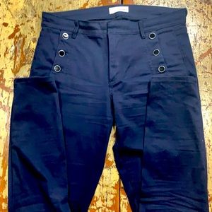 Loft Navy Button pocket detail pants 28